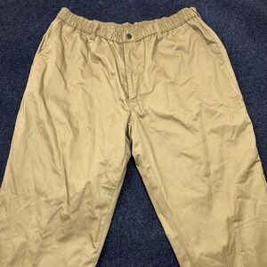 Vintage Haband Ice House Pants Mens 42 Short Beige Flannel Lined Elastic Waist